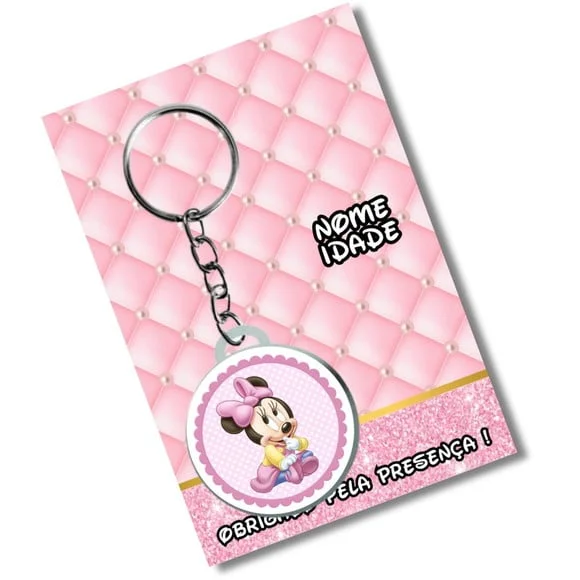 Chaveiro Minnie Baby + Card e Embalagem * Adesivado