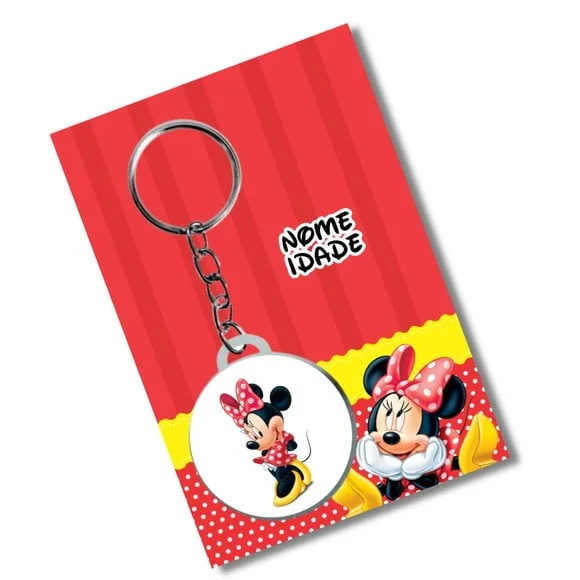 Chaveiro Minnie + Card e Embalagem * Adesivado