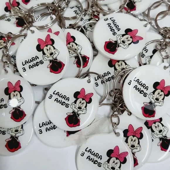 Chaveiro Minnie Rosa