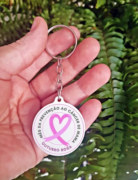 Chaveiro Outubro Rosa