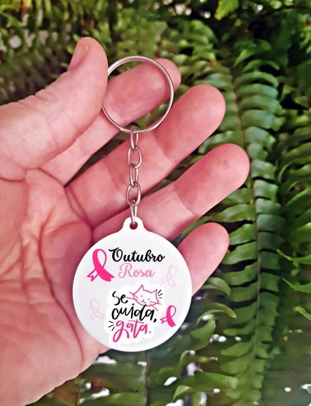 Chaveiro Outubro Rosa *