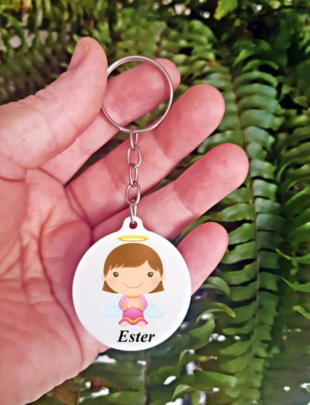Chaveiro Personalizado Anjinho Batizado