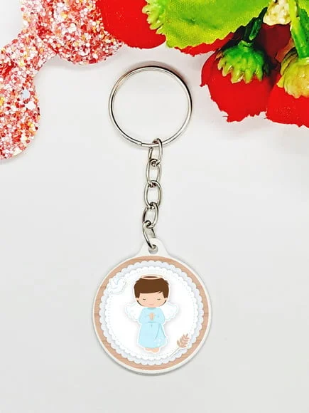 Chaveiro Personalizado Anjinho Batizado