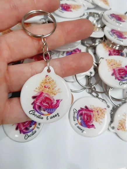 Chaveiro Personalizado Barbie Sereia *
