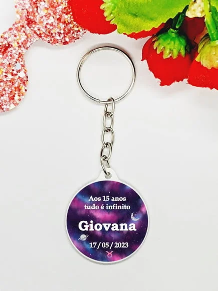 Chaveiro Personalizado Galáxia