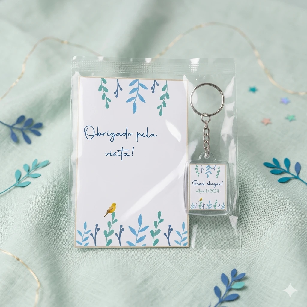 Chaveiro Personalizado Jardim Menino Lembrancinha Maternidade