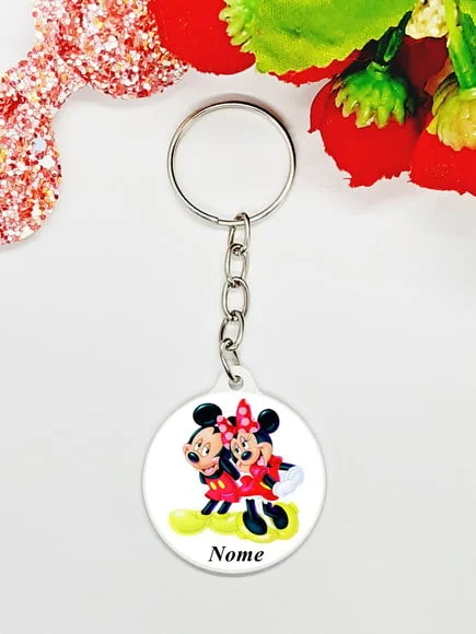 Chaveiro Personalizado Mickey e Minnie