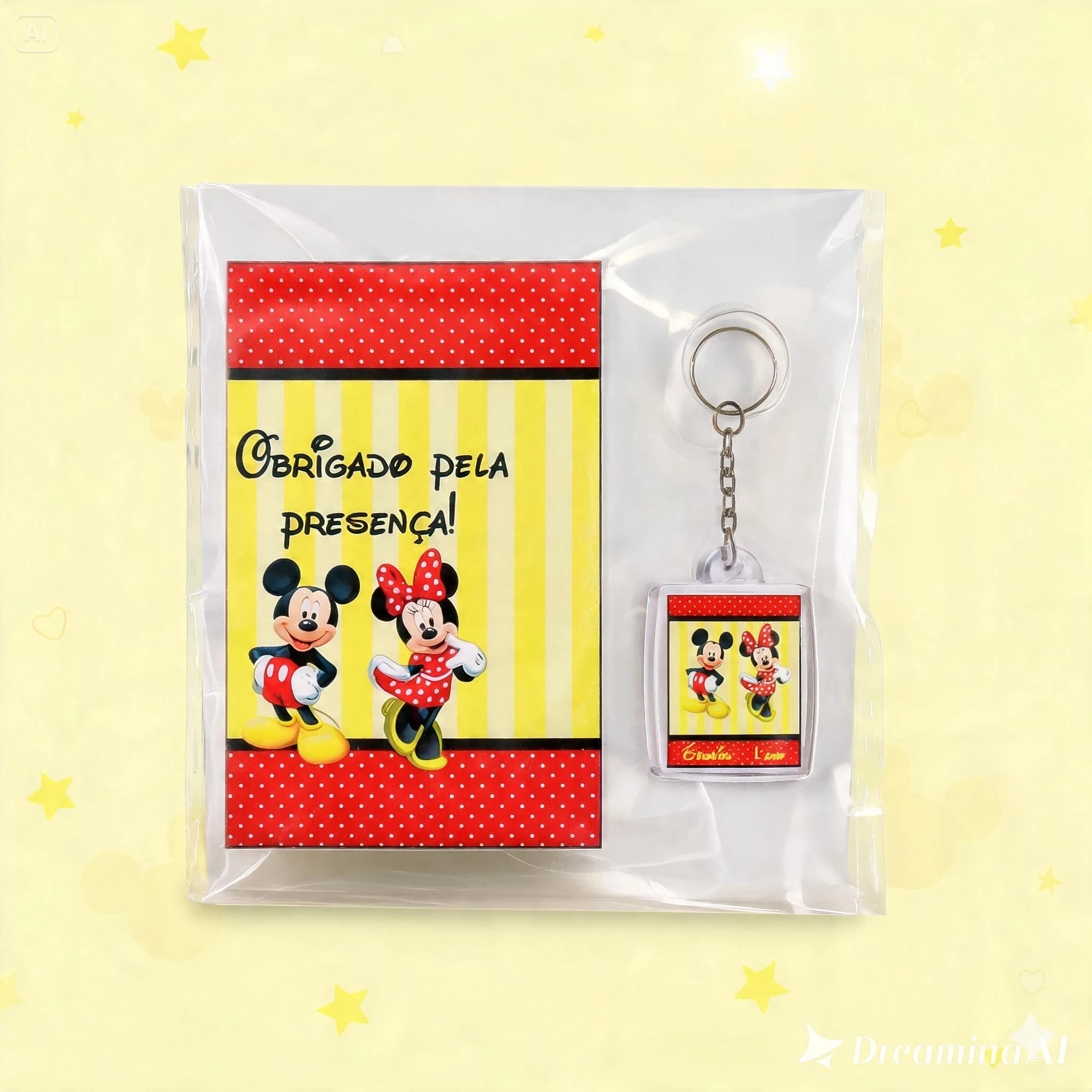 Chaveiro Personalizado Mickey e Minnie Lembrancinha Infantil