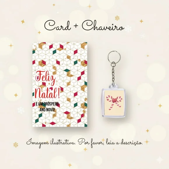 Chaveiro Personalizado Natal Lembrancinha Fim de Ano