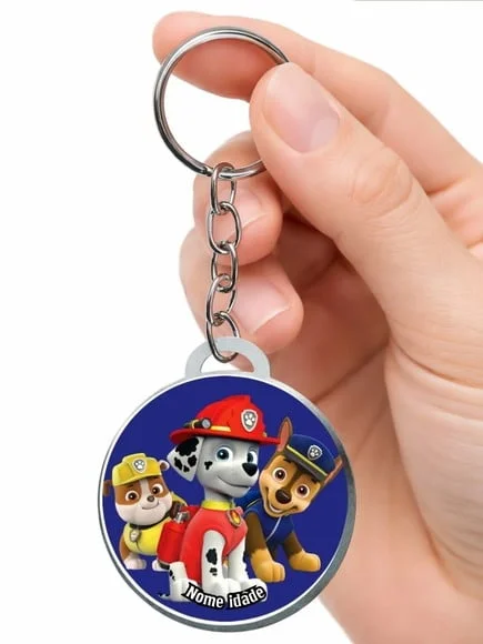 Chaveiro Personalizado Patrulha Canina