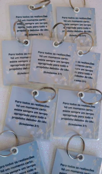 Chaveiro Personalizado Versículos Bíblicos Lembrancinha