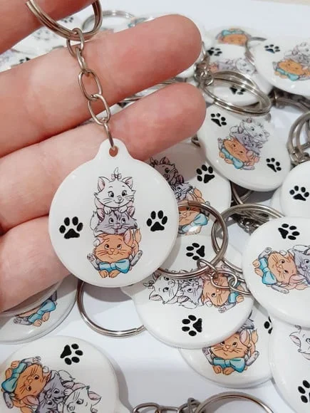 Chaveiro Resinado Aristogatos - Gatinha Marie