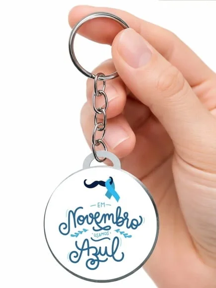 Chaveiro Resinado Novembro Azul *