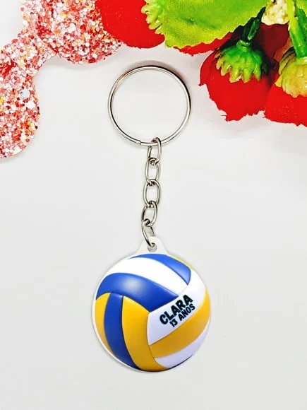 Chaveiro Resinado Personalizado Bola de Vôlei *