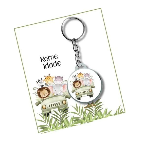Chaveiro Safari Baby + Card e Embalagem