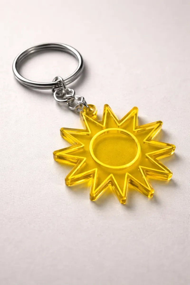 Chaveiros Tema Sol Personalizado Em Acrílico