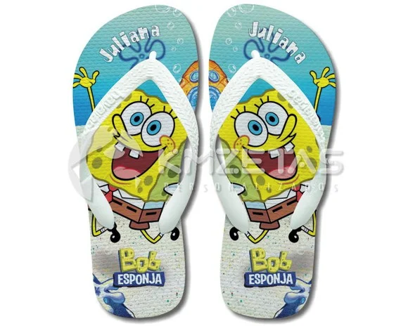 Chinelo Bob Esponja Infantil Adulto Personalizado Havaianas