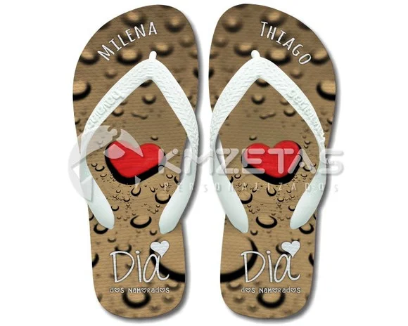 Chinelo Dia dos Namorados Havaianas Sandália Personalizado