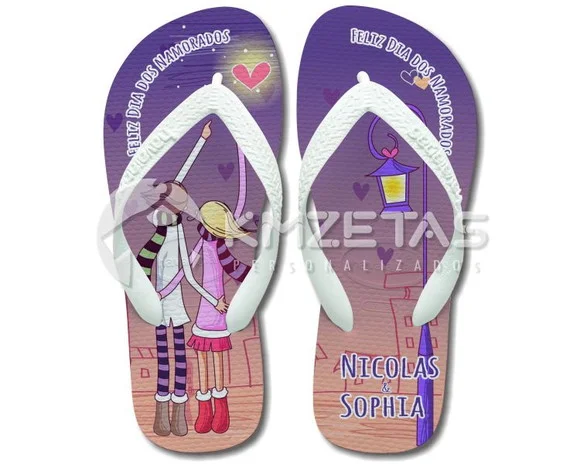 Chinelo Dia dos Namorados Havaianas Sandália Personalizado