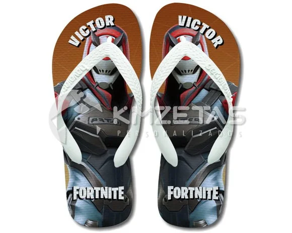 Chinelo Fortnite Vendetta Personalizado Havaianas Top Branca