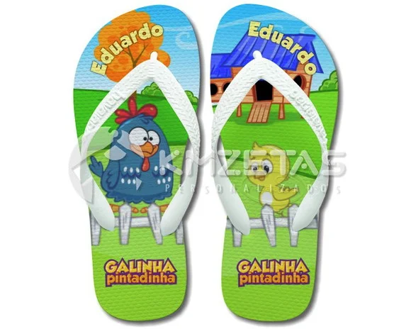 Chinelo Galinha Pintadinha Personalizado Havaianas Original