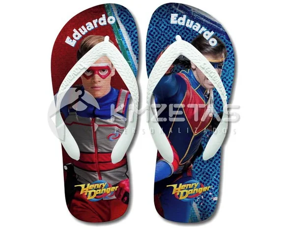 Chinelo Henry Danger Personalizado Sandalia Havaianas Top