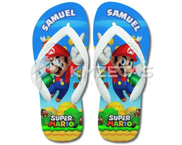 Chinelo Mario Bros Personalizado Sandalia Havaianas Top