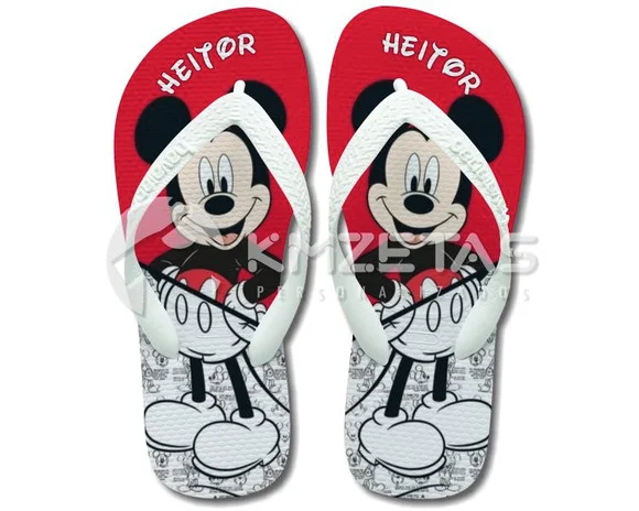 Chinelo Personalizado Mickey Mouse Infantil Adulto Havaianas