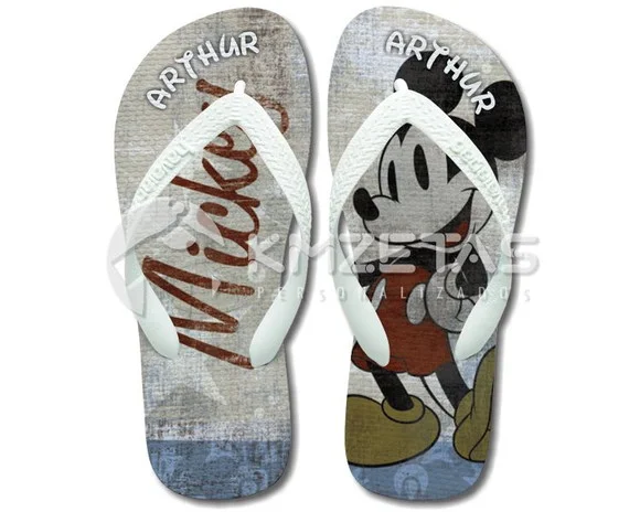 Chinelo Personalizado Mickey Mouse Retro Sandália Havaianas