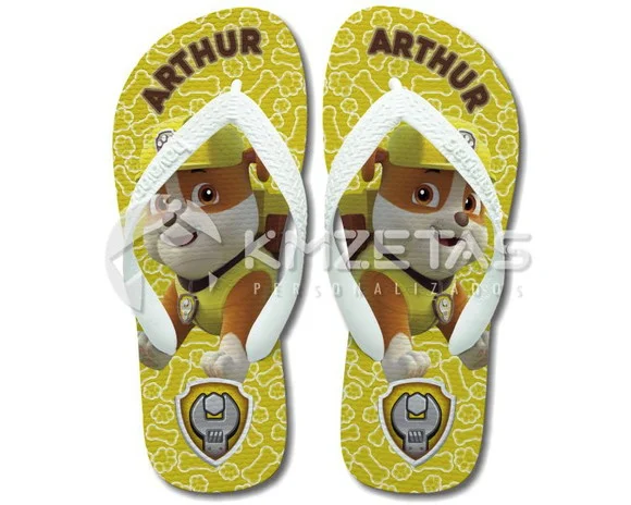 Chinelo Rubble Patrulha Canina Personalizado Havaianas