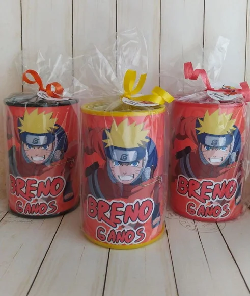 Cofrinho Naruto Personalizado Embalado