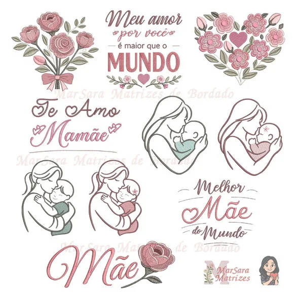 Coleção de Matrizes de Bordado - Amor Maior do Mundo