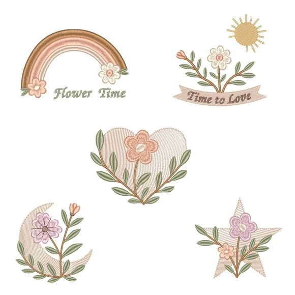 Coleção de Matrizes de Bordado Floral Dreamland Boho