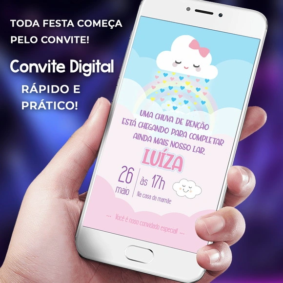 Convite Chuva de Amor