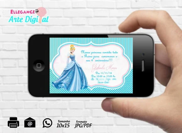 Convite Digital Cinderela