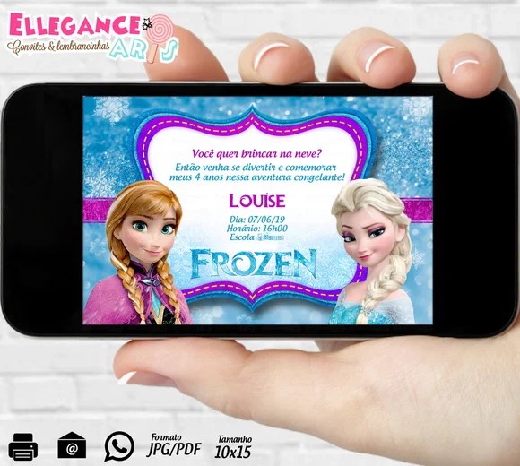 Convite Digital Frozen