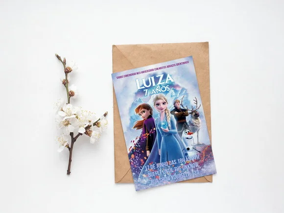 Convite Digital Personalizado Frozen 2