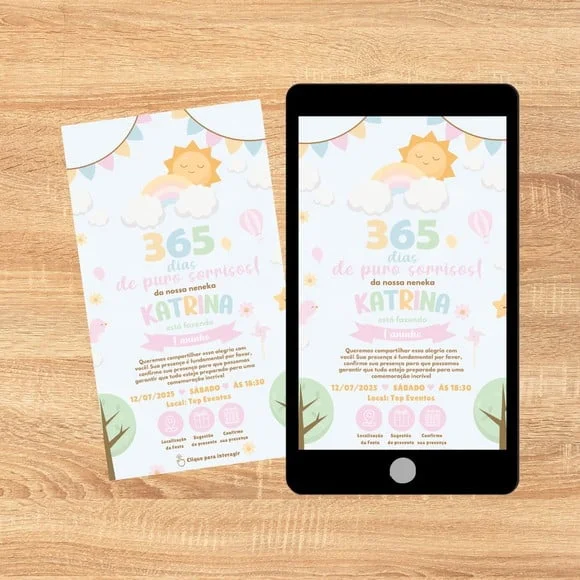 Convite Digital Interativo 365 Sorrisos