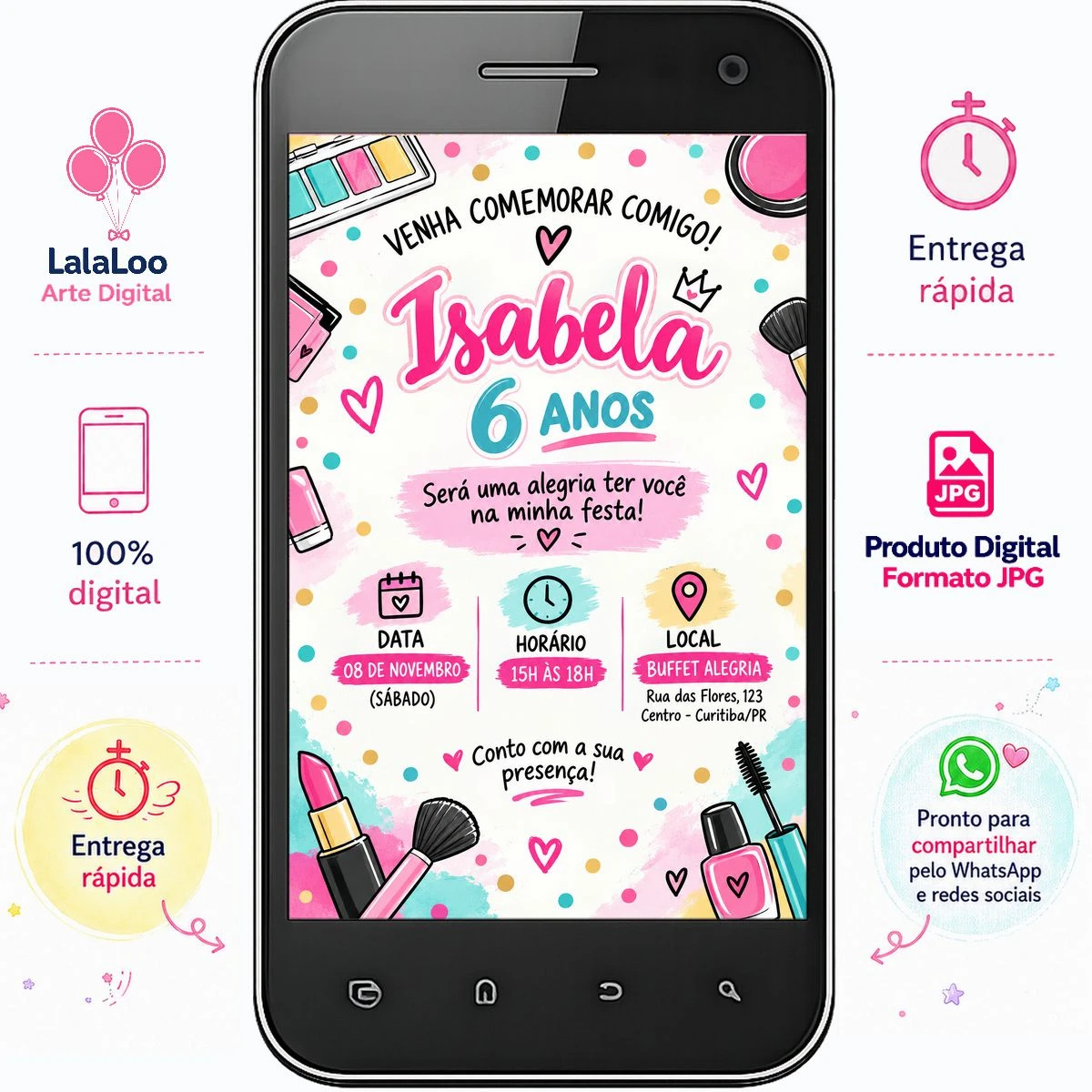 Convite Digital Maquiagem