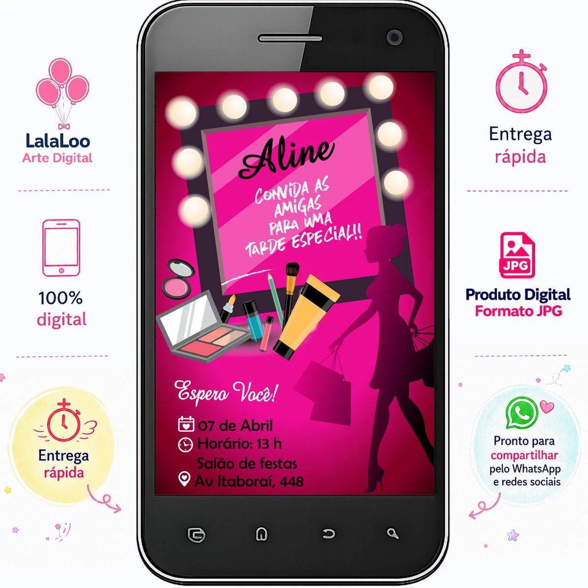 Convite Digital Maquiagem