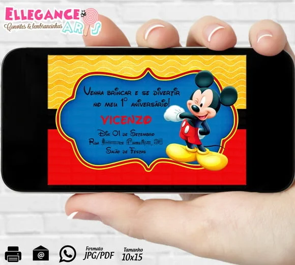 Convite Digital Mickey