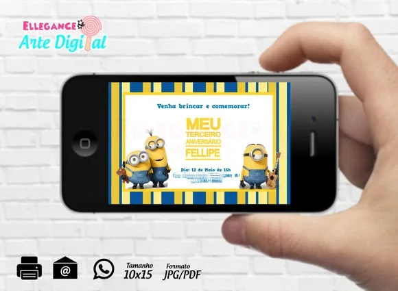 Convite Digital Minions