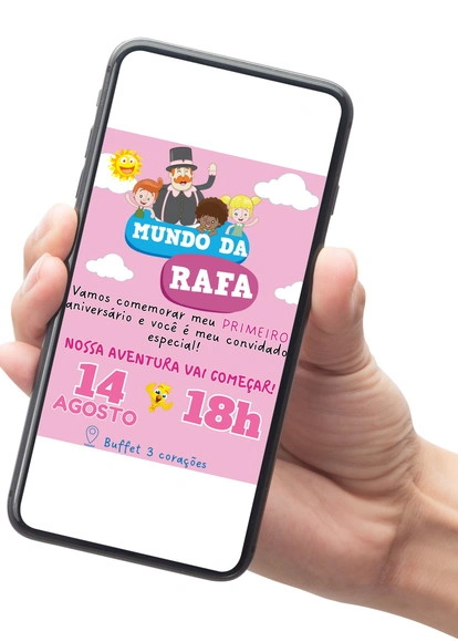 Convite Digital Mundo Bita Menina