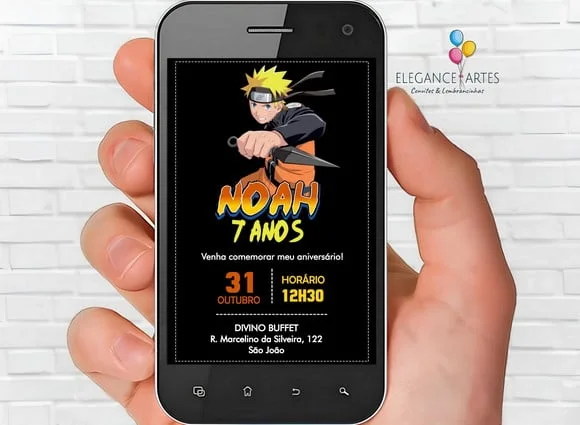 Convite Digital Naruto