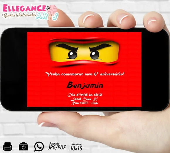 Convite Digital Ninjago