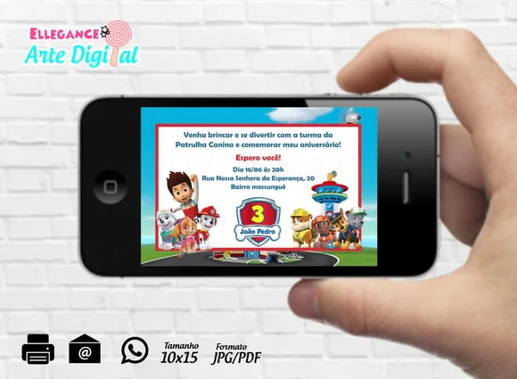 Convite Digital Patrulha Canina