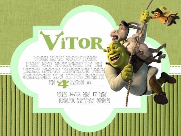 Convite Digital Shrek