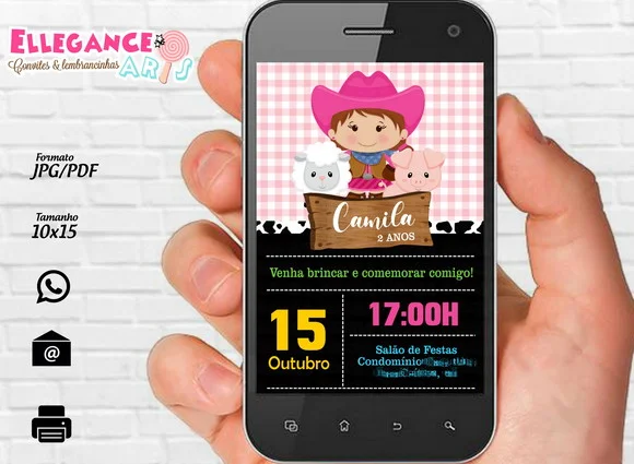 Convite Digital Fazendinha