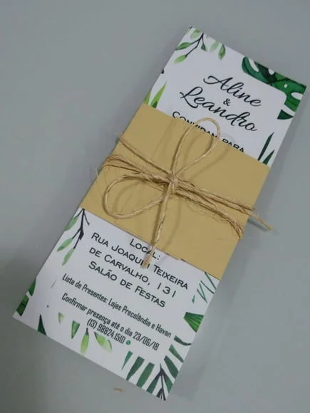 CONVITE FLORAL - 100 unidades