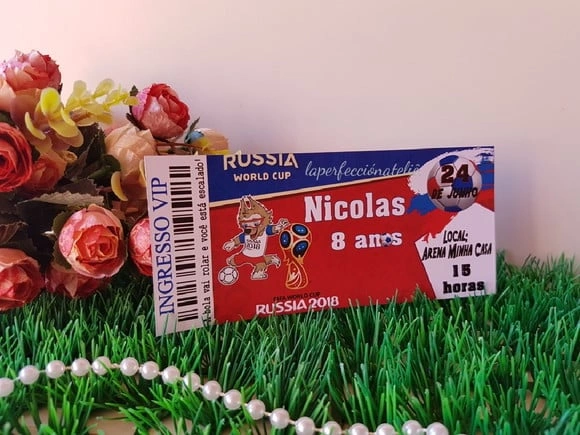 Convite ingresso futebol
